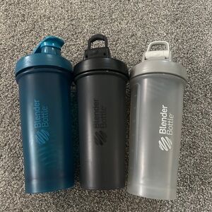 Shaker Cup Set - Blue, Black, and Gray